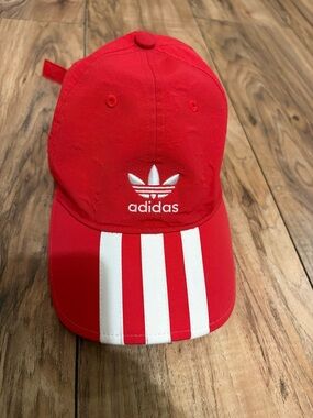 adidas Red and White Kids Baseball Cap